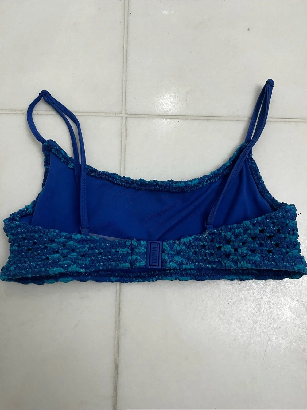 triangl swimwear Blue Crochet Bikini Set - Picture 9 of 11